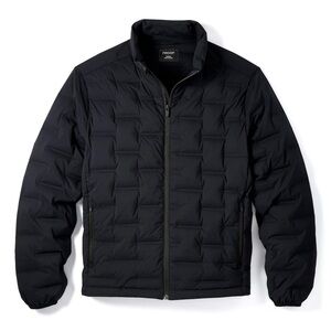 Proof Men’s Stealth Down Full Zip Jacket Quilted Water Resistant in Black XL